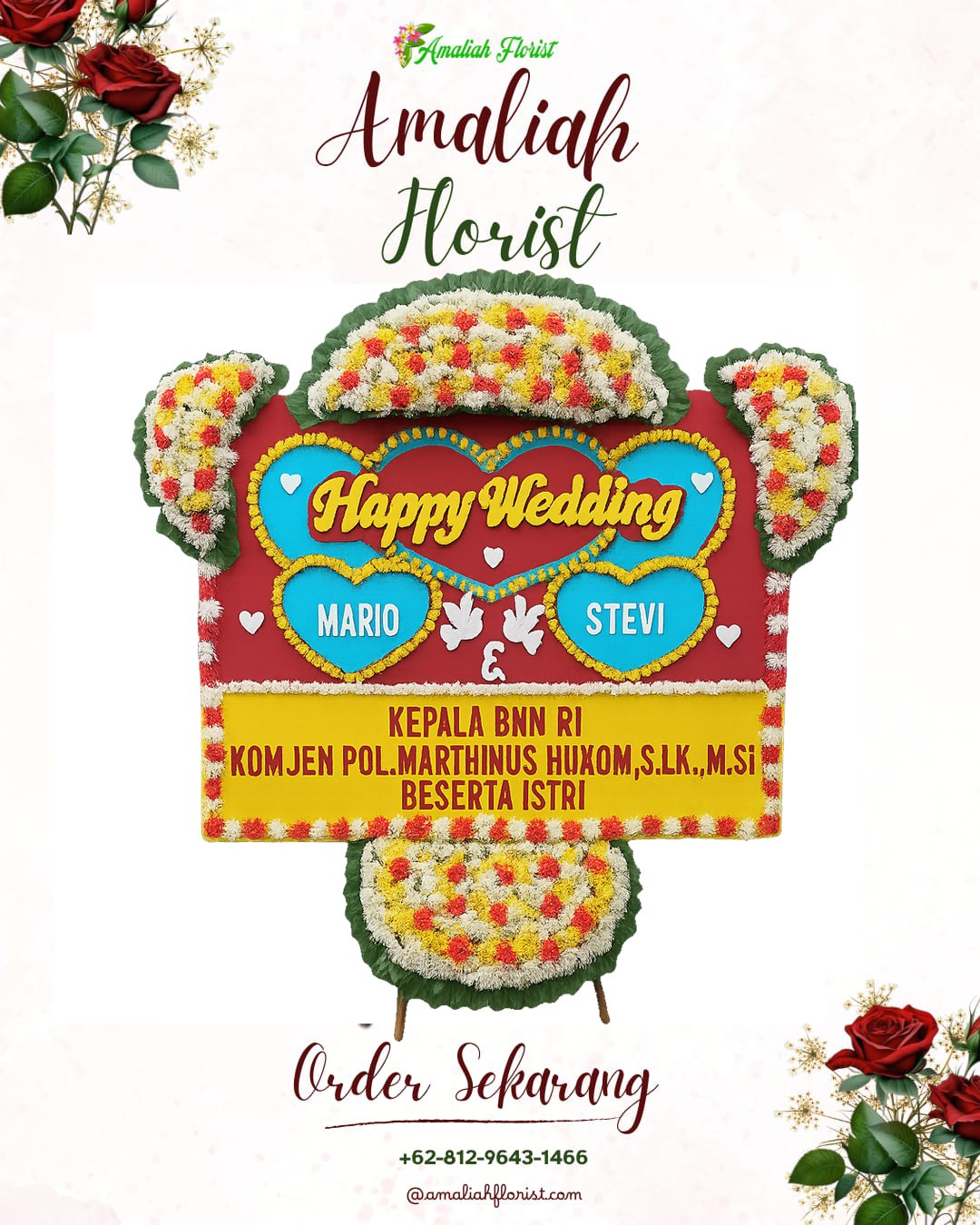 Papan Bunga Pernikahan Agam
